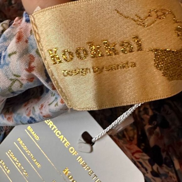 833. NWT Kookkai Spaghetti Ruffle Pleated Ditsy Floral Summer Maxi Pantsuit - Picture 4 of 7